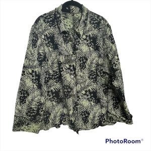 Winding River Blazer Artsy Button Front Cotton Sz M